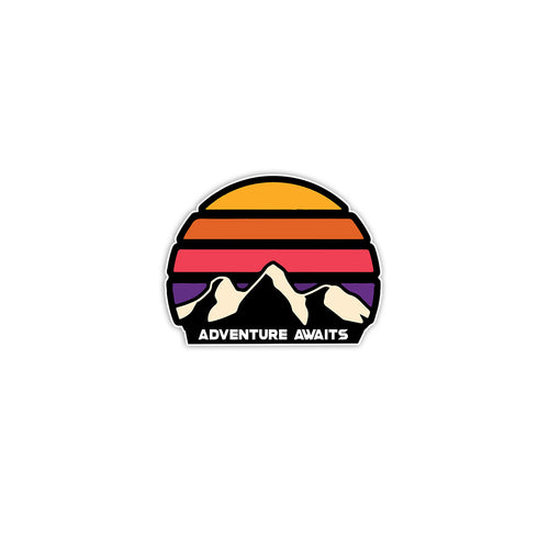 Adventure Awaits Red Stickers