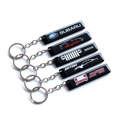 Black Custom Single Line Gel Keychain | Modified Online Store