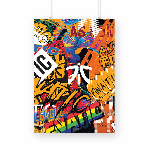 Trendy Sticker Bomb Poster Buy Online | Modified Onlien Store
