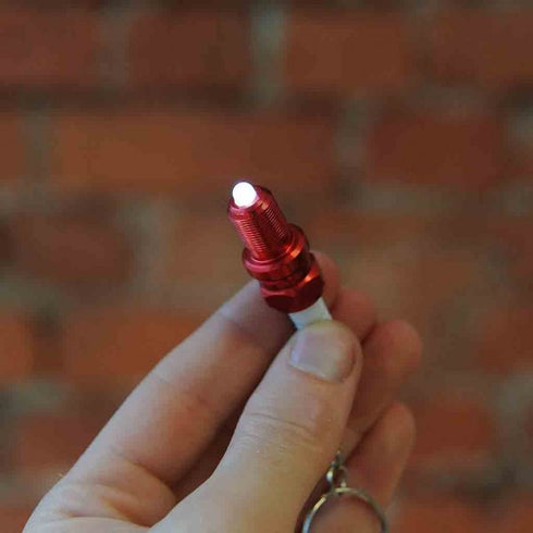Spark Plug Red | Keychain